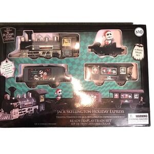 The Nightmare Before Christmas Jack Skellington Holiday Express Train Set NEW